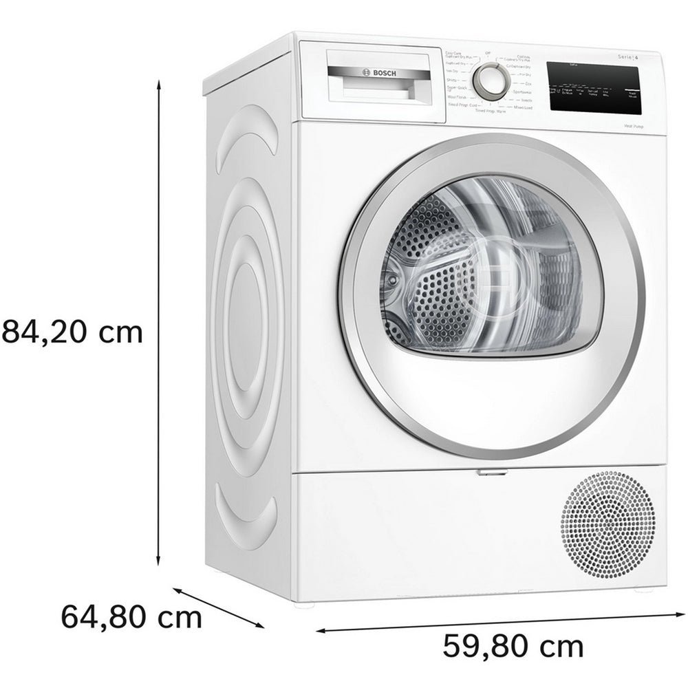 Bosch WTH85224GB Series 4 8kg Heat Pump Tumble Dryer White - image 9