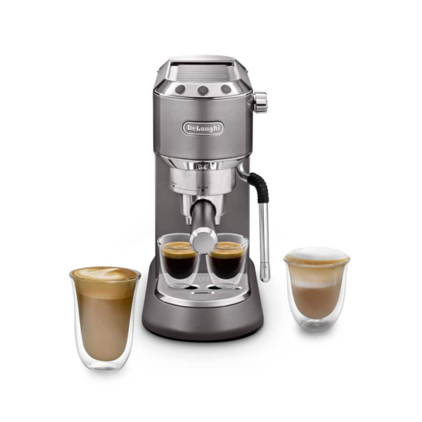 Delonghi EC885.GY Dedica Arte Manual Espresso Coffee maker with Milk Frother – Grey