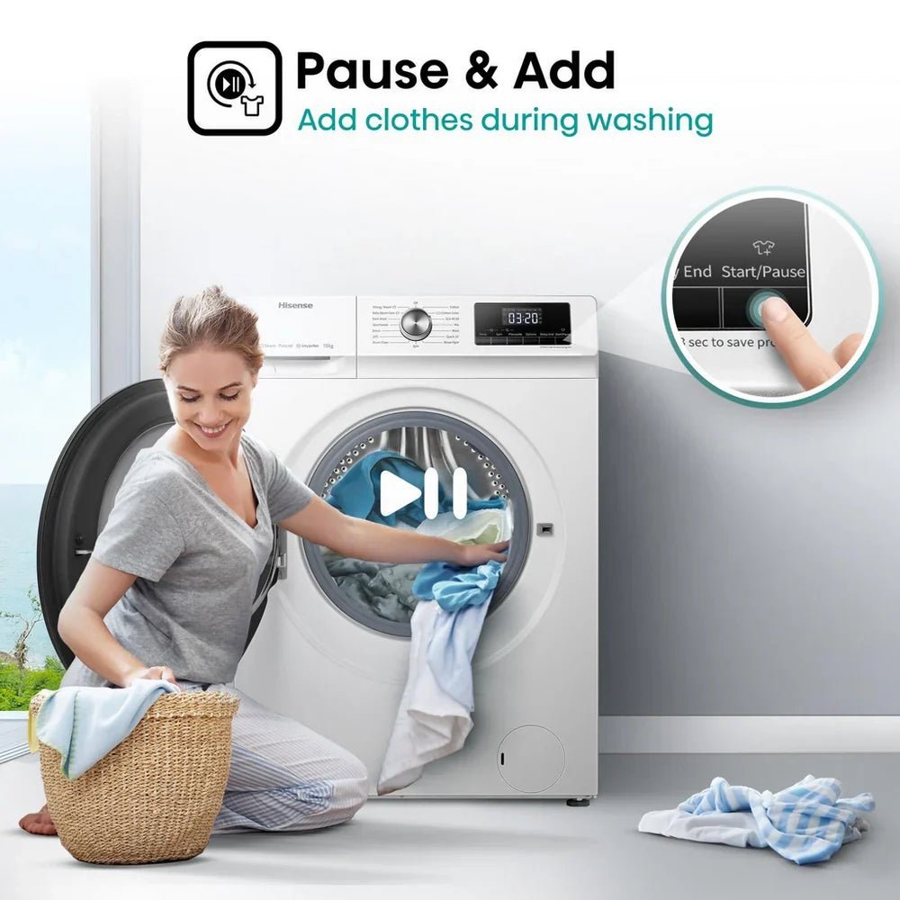 Hisense WFQA1014EVJM 3 Series 10 kg 1400 Spin Freestanding Front Load Washing Machine White - image 9