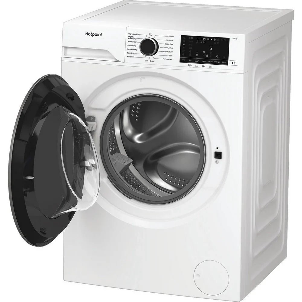Hotpoint HBD9681ANTSTAIN 9+6kg 1400 Spin Freestanding Front Load Washer Dryer - White - image 2