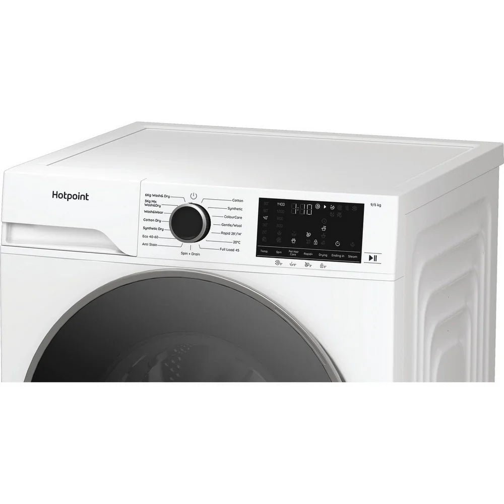 Hotpoint HBD9681ANTSTAIN 9+6kg 1400 Spin Freestanding Front Load Washer Dryer - White - image 3