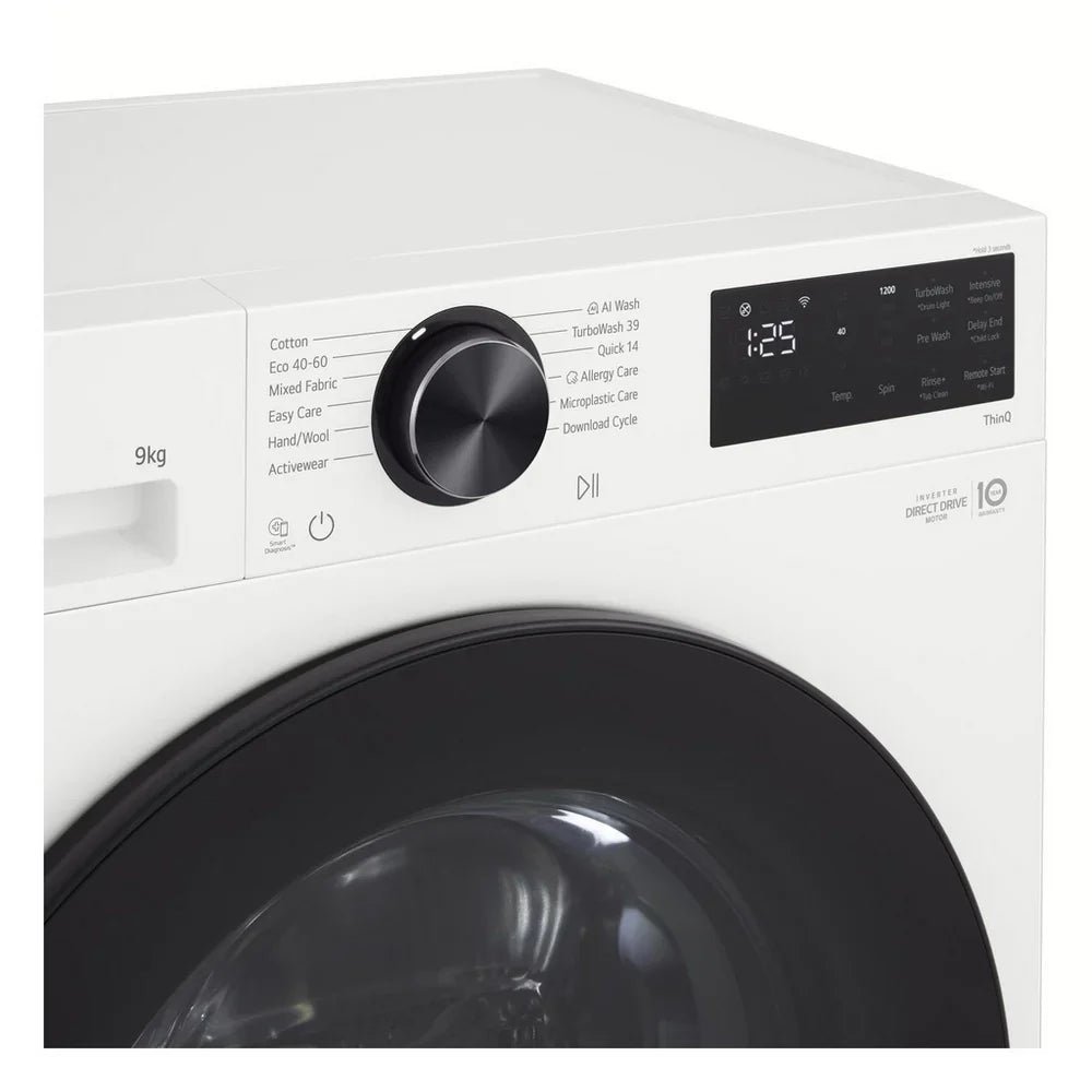 LG F2X50S9TWB VX50 Series 9kg 1200 Spin WiFi Enabled Front Load Washing Machine White - A Rated - image 3