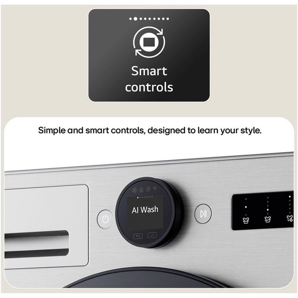 LG F4X7009TWB 9kg 1400 Spin AI Direct Drive Freestanding Washing Machine White - image 8