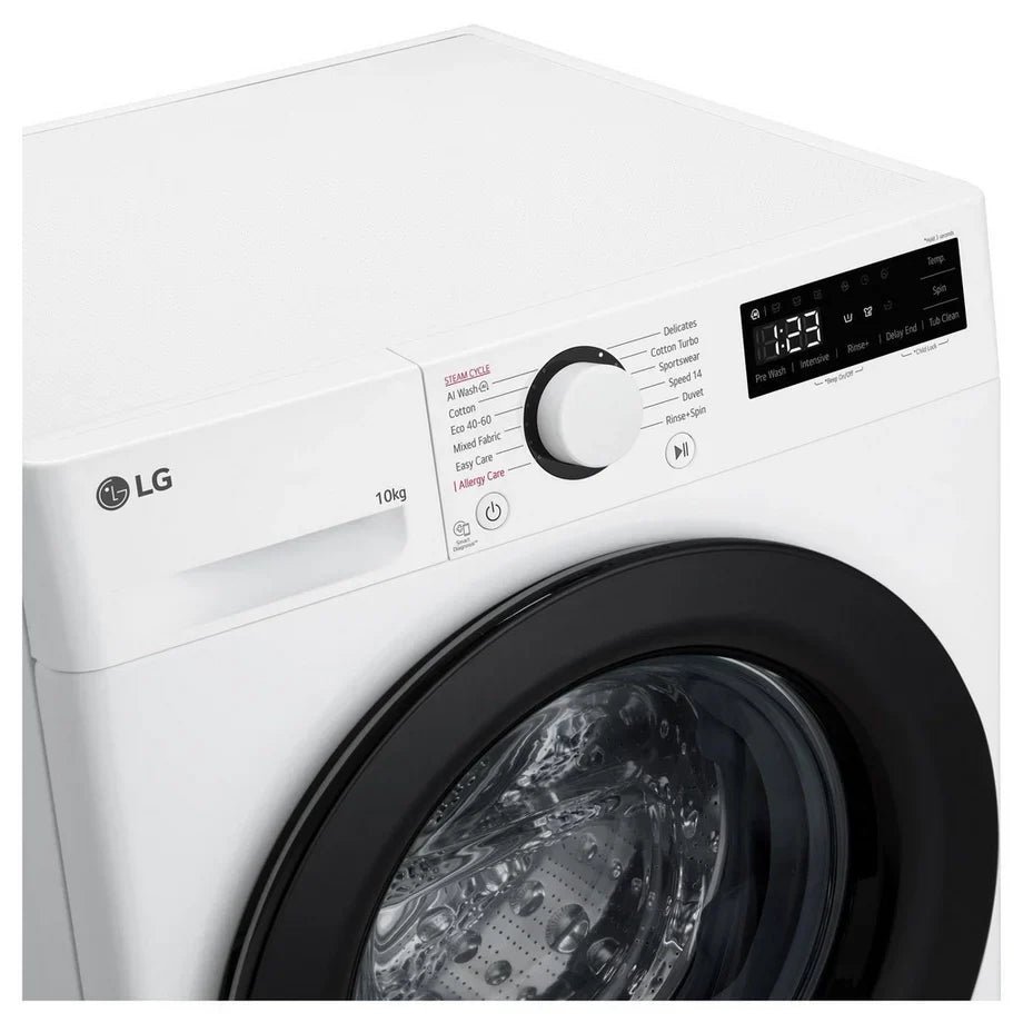 LG F4Y510WBLN1 10kg Steam 1400 Spin Freestanding Front Load Washing Machine White - A Rated - image 11