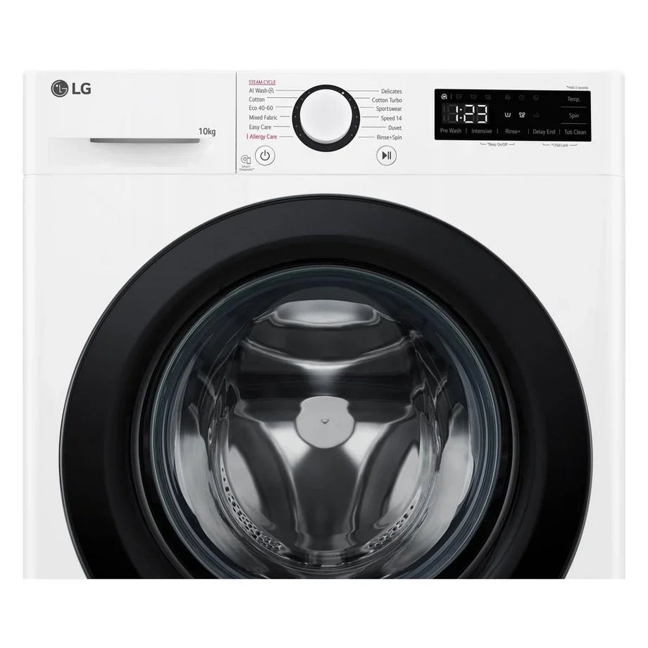 LG F4Y510WBLN1 10kg Steam 1400 Spin Freestanding Front Load Washing Machine White - A Rated - image 3