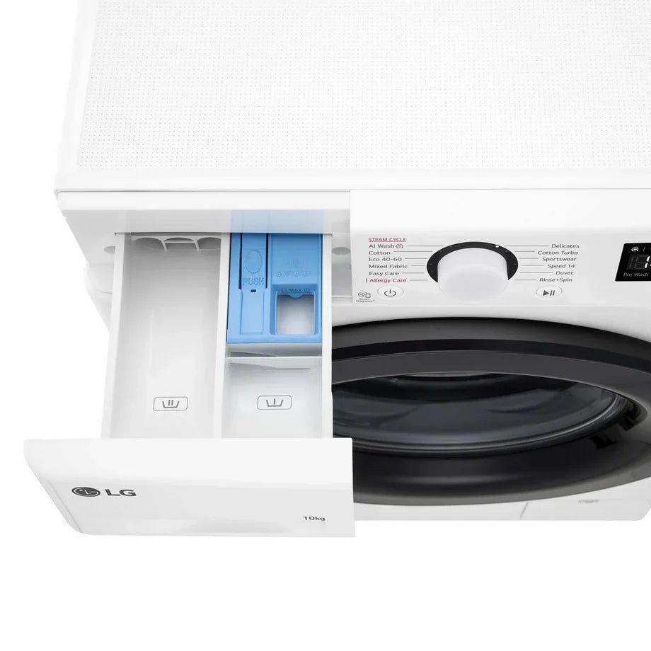 LG F4Y510WBLN1 10kg Steam 1400 Spin Freestanding Front Load Washing Machine White - A Rated - image 7