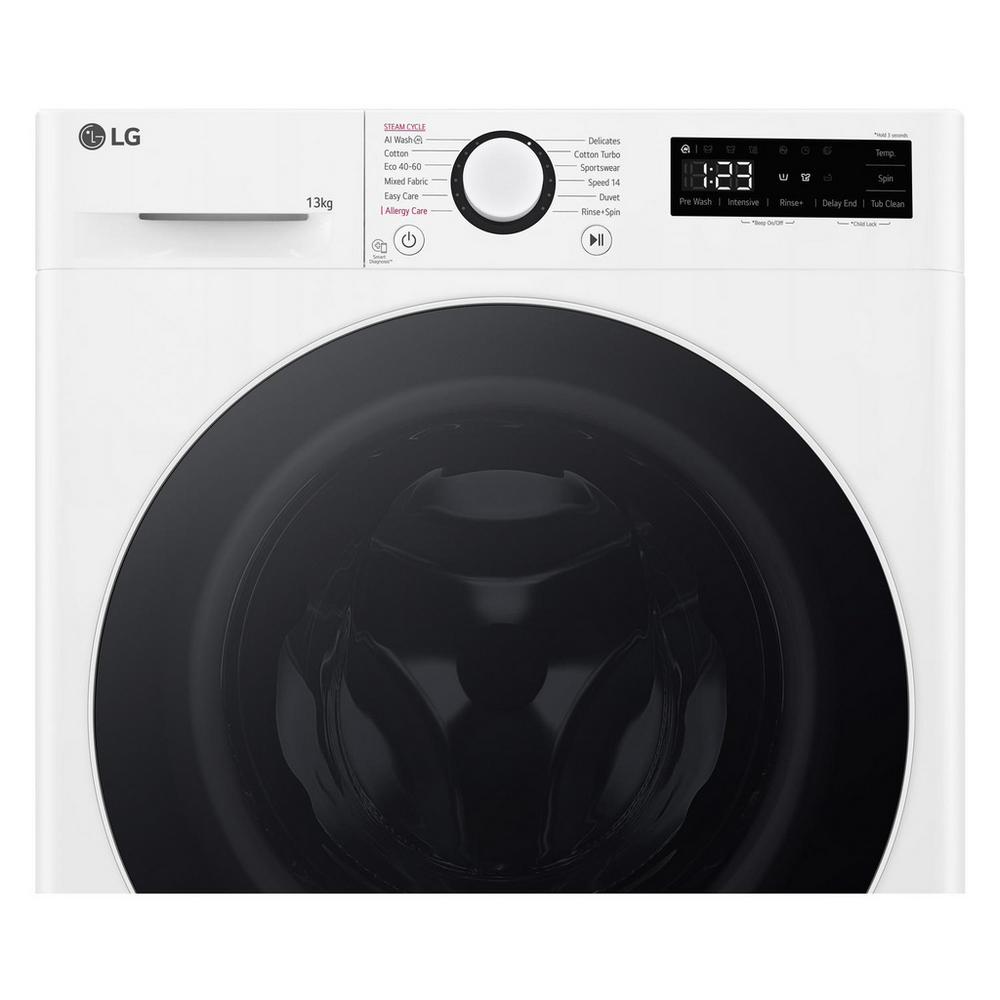 LG F4Y513WWLN1 13kg 1400 Spin AI Direct Drive Freestanding Washing Machine White - image 3