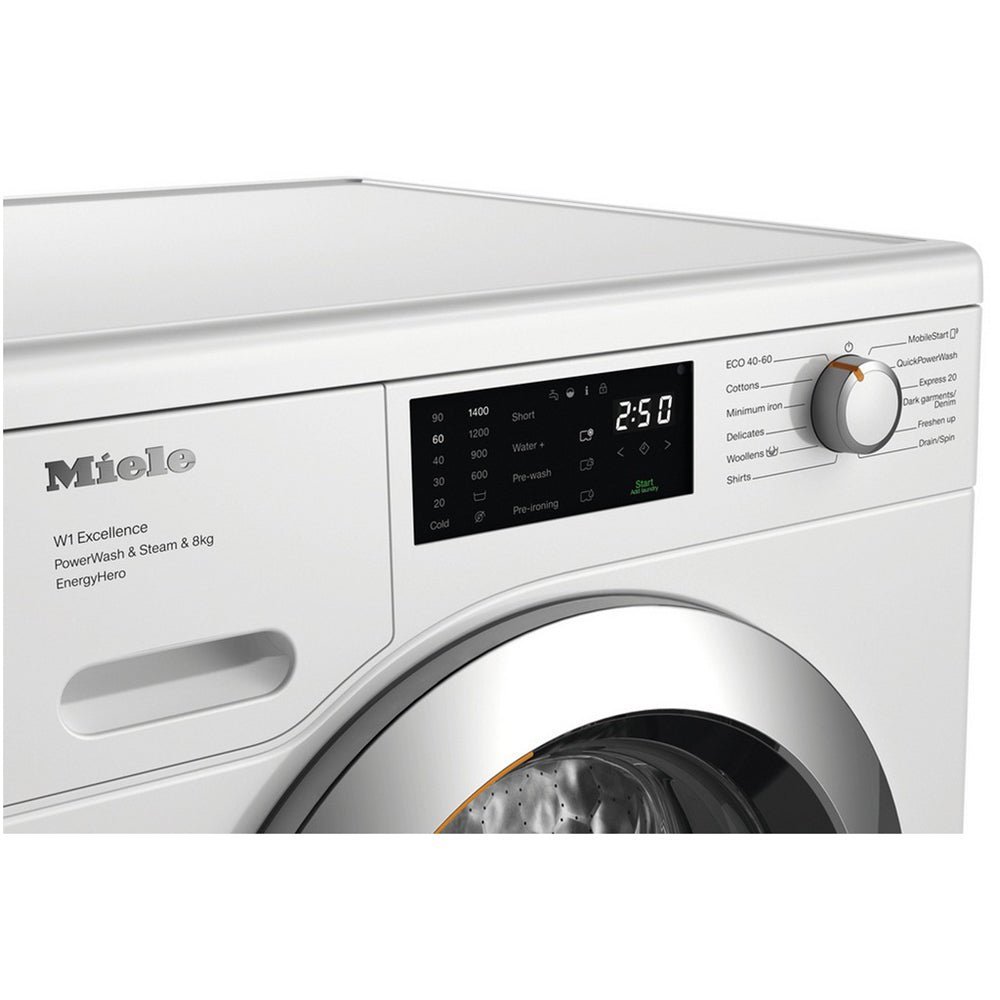 Miele WEE385 WCS 8kg 1400 Spin Power Wash & Steam Washing Machine Lotus White - image 4
