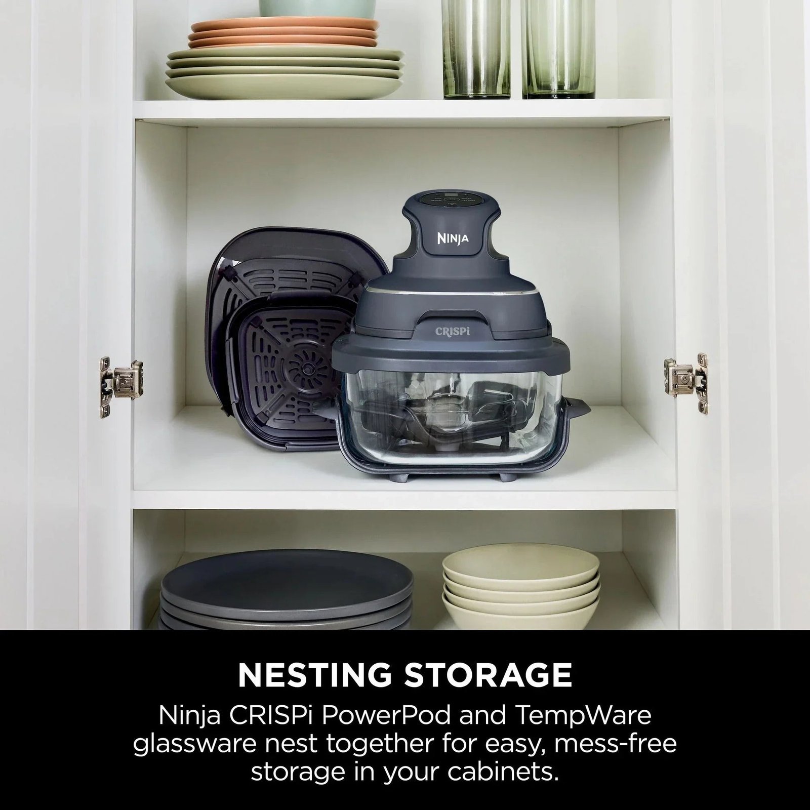 Ninja FN101UKGY CRISPi 4 in 1 Portable Glass Air Fryer Cyber Space - image 3