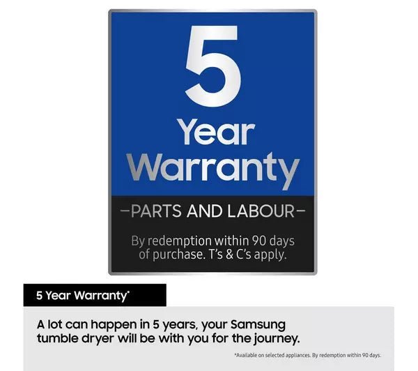 Samsung Series 5 DV90CGC0A0AEEU with OptimalDry 9 kg Heat Pump Tumble Dryer White - image 11