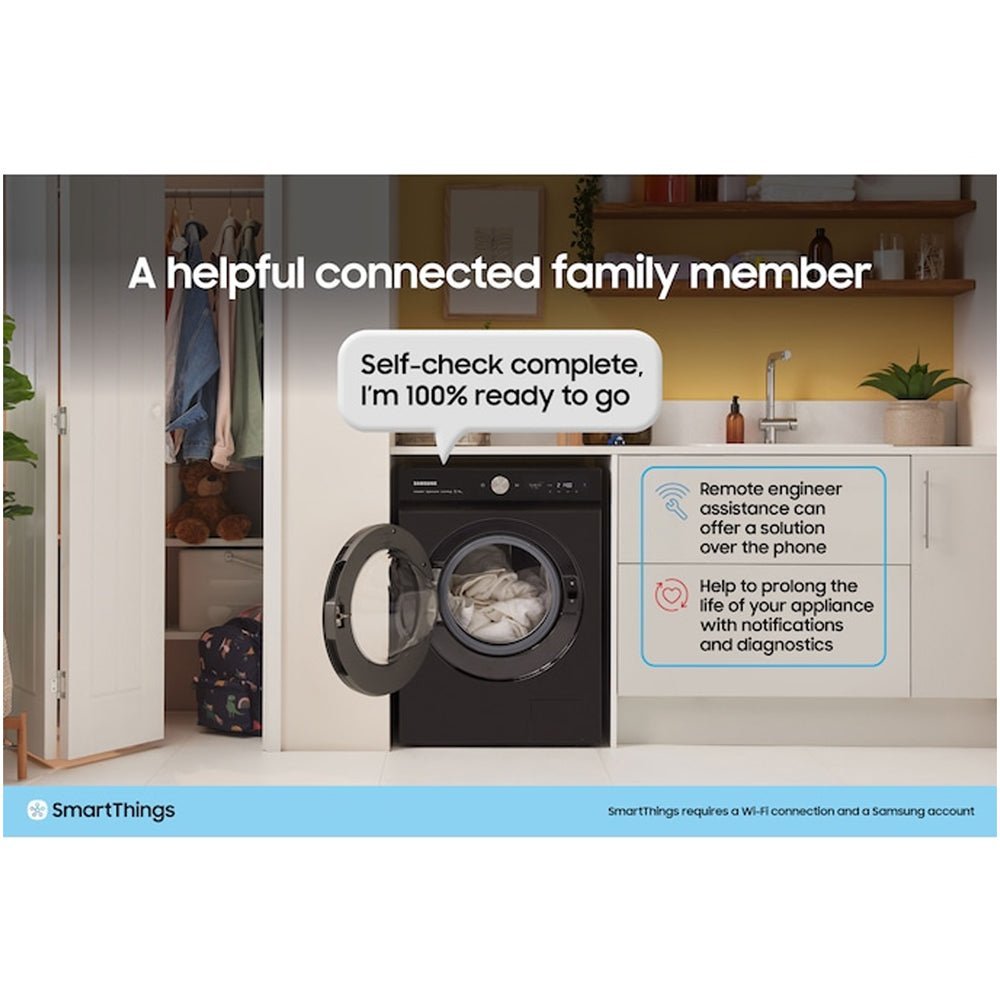 Samsung Series 9 WF90F09C4SU1 Bespoke AI Home 9kg 1400 Spin Smart Washing Machine Dark Steel - image 3