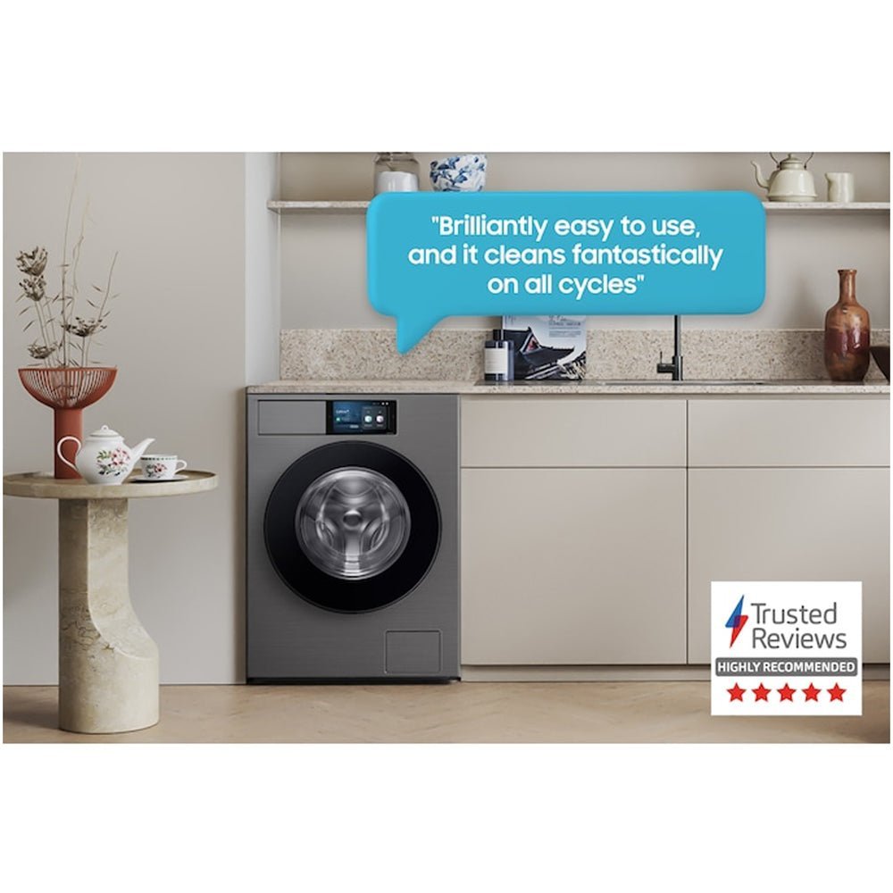 Samsung Series 9 WF90F09C4SU1 Bespoke AI Home 9kg 1400 Spin Smart Washing Machine Dark Steel - image 5