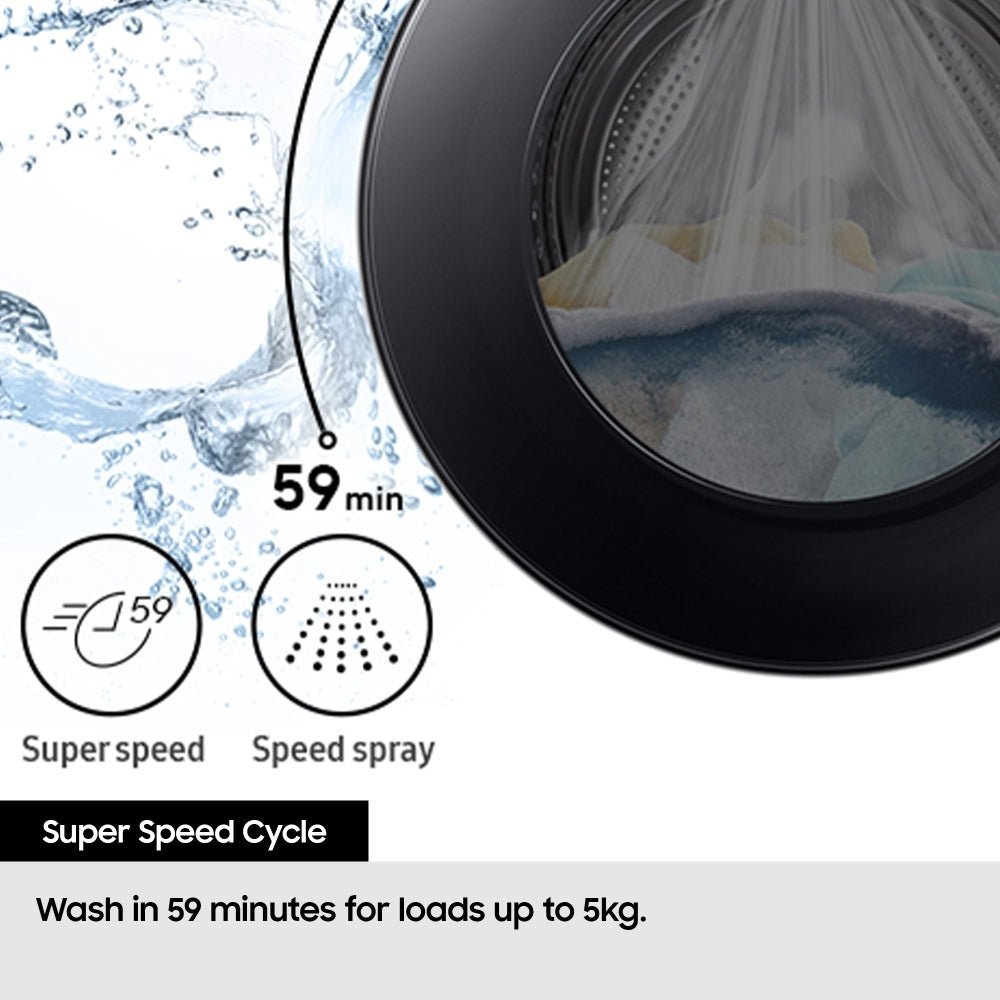 Samsung WW11DG6B25LBU1 11kg 1400 Spin Washing Machine Black - A Rated - image 6