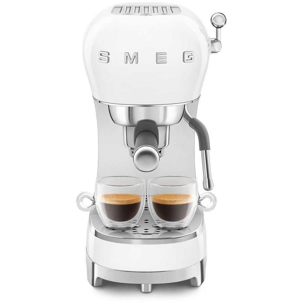 Smeg ECF02WHUK 50s Retro Style Espresso Coffee Machine with Steam Wand White - image 2