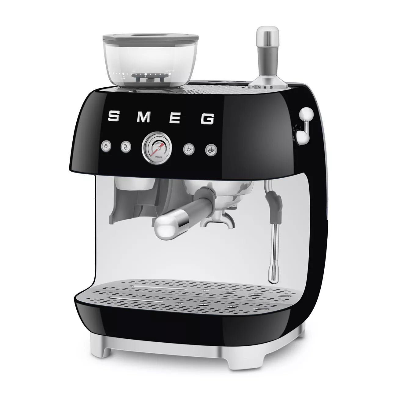 Smeg EGF03BLUK Retro Espresso Coffee Machine with Grinder in Black - image 2
