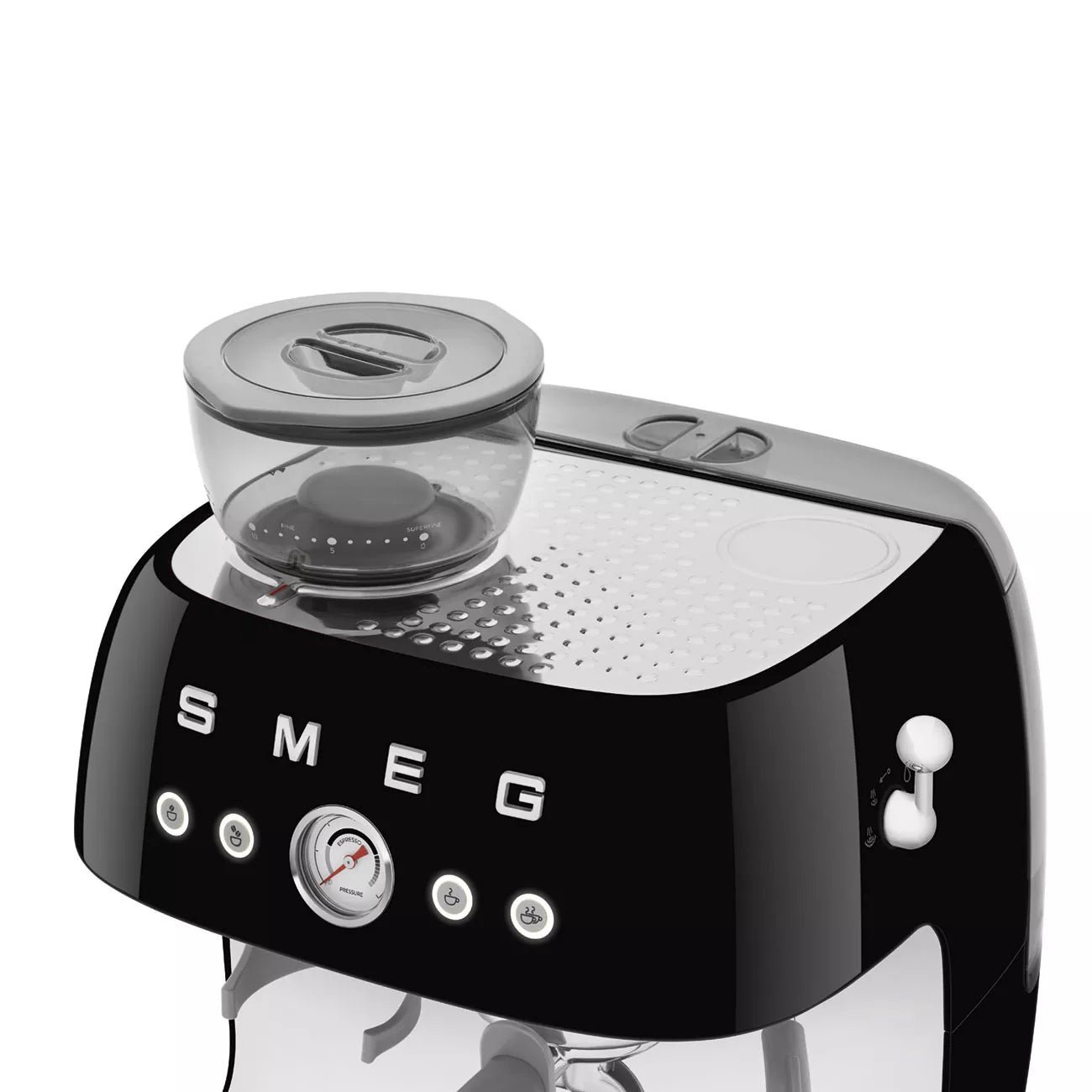 Smeg EGF03BLUK Retro Espresso Coffee Machine with Grinder in Black - image 3