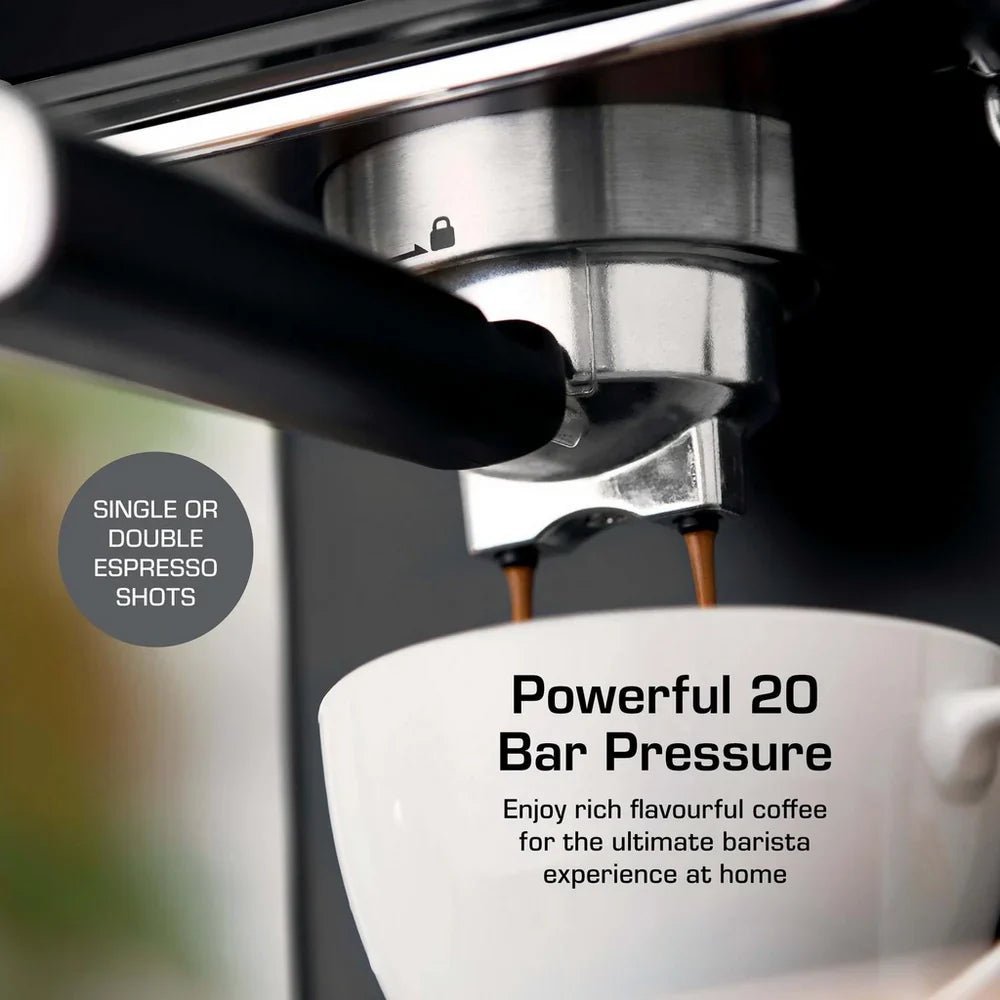 Swan SK22113BLK Espresso Digital Coffee Machine with Built-in Milk Frother - Black - image 3